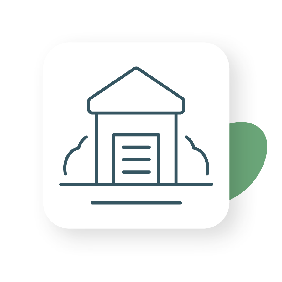 Picto-programmes-caractéristiques Pictogramme d'une maison utilisé pour illustrer l'intitulé la a surface et les lots des biens du programme de rénovation sur le site de Blue, promotion immobilière
